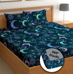 Cotton (78x72 Inch) Double Size Bedsheet With 2 Pillow Cover in Multicolor Image 1