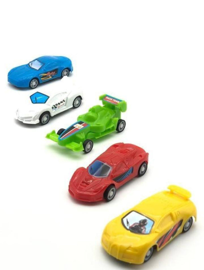 5 Action Figures & 5 Pull Back Mini Racing Car For Kids Super Hero Characters Action Figure Best Gift For Birthday Image 3