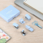 Stationery Items Handbook Tool Box Multipurpose Combo Pack With Stapler Machine Staples Hole Puncher Scissor Gift Set Image 4