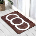Microfiber Anti-Slip Doormat for Home & Bathroom Entrance Brown Rectangular Mat (40x60 cm) 2 Pcs Image 1