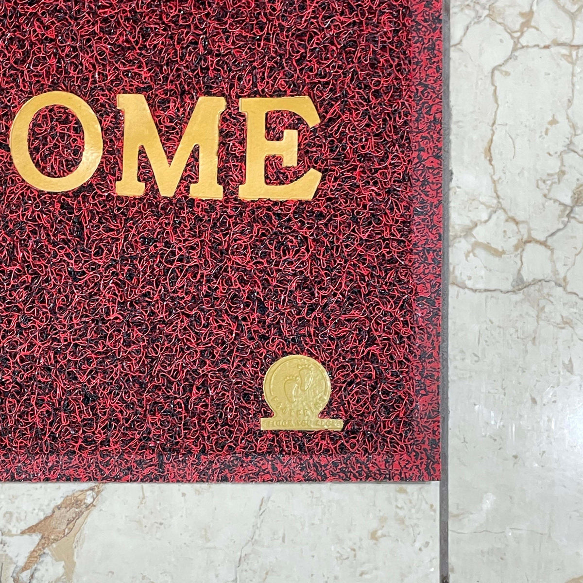 PVC Anti-Slip Doormat for Home & Bathroom Entrance Red Rectangular Mat (40x60 cm) Image 3