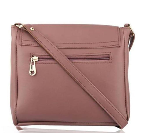 Handbag For Women And Girls Stylish Brown PU Leather Bag Image 2