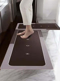 Memory Foam Anti-Slip Doormat for Home & Bathroom Entrance Brown Rectangular Mat (120x40 & 40x60 cm) 2 Pcs Image 1