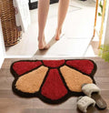 Microfiber Anti-Slip Doormat for Home & Bathroom Entrance Multicolor Semi Circle Mat (45x70 cm) Image 1