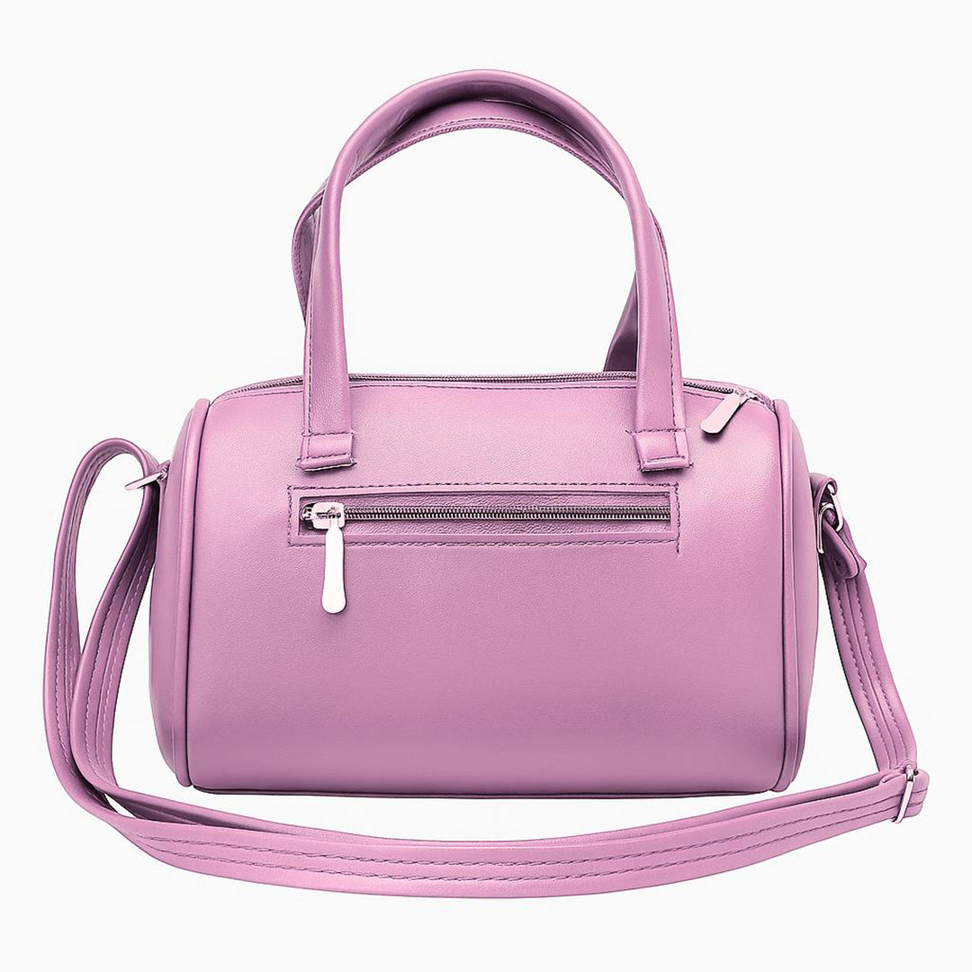 Handbag For Women And Girls Stylish Lavendar Faux Leather/Leatherette Bag Image 2