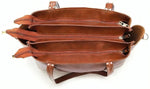 Handbag For Women And Girls Stylish Tan PU Leather Bag Image 3