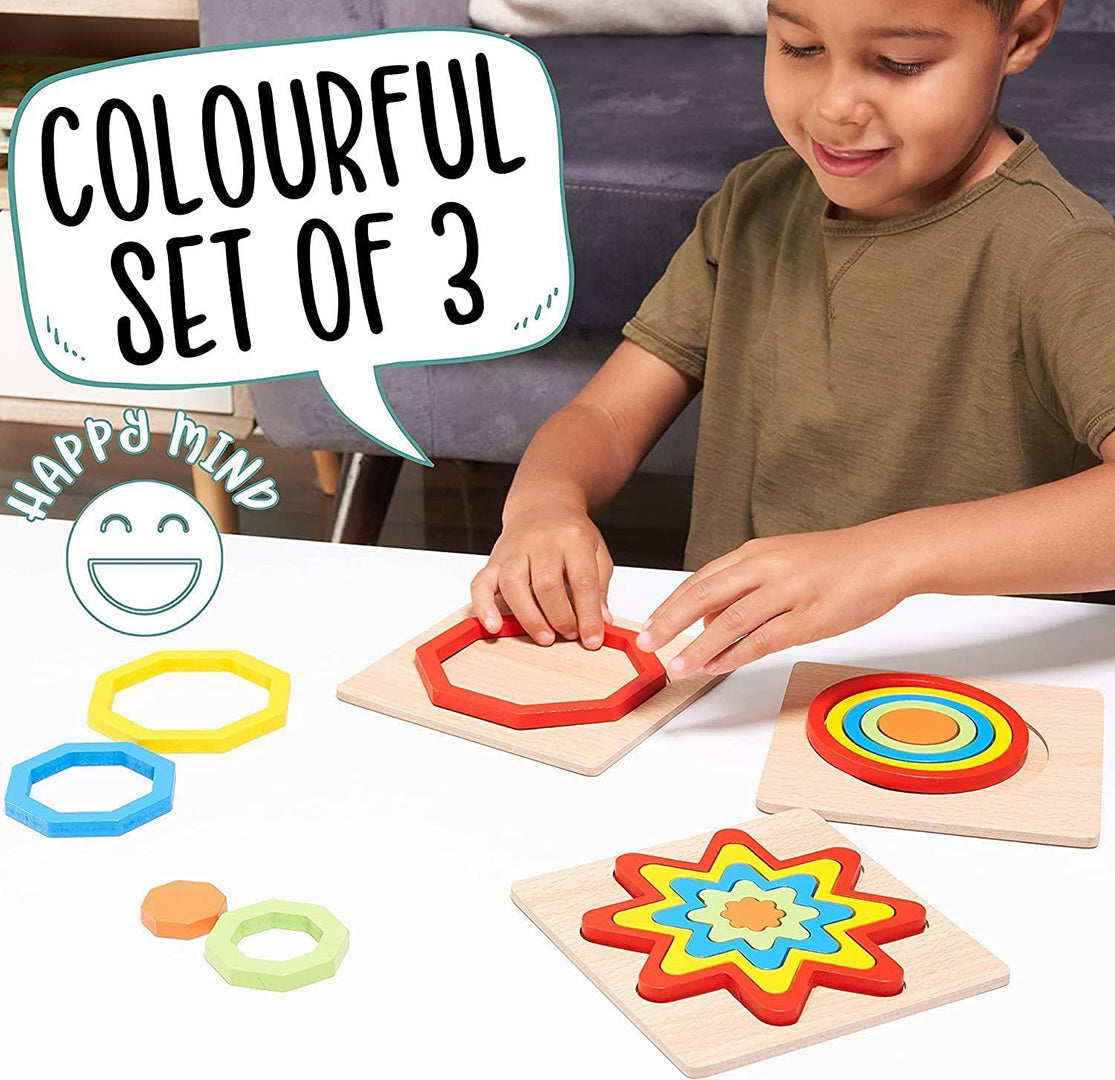 Puzzles Games Wooden Toys Montessori Rainbow Shape Sorting Puzzle Toys Toddlers Activities Preschool Learning Early Travel For Kids Image 2