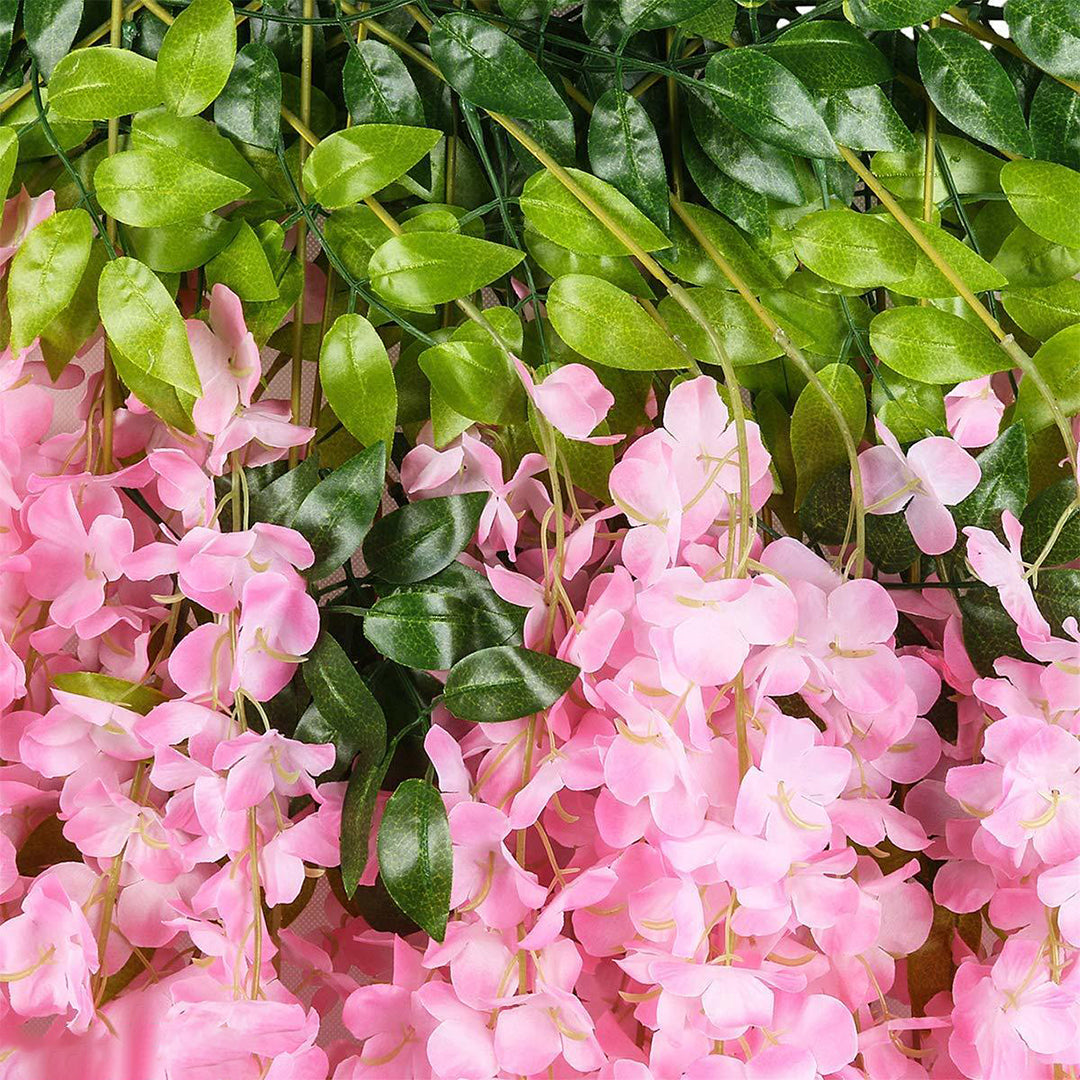 Well Art Gallery Pack 36 Feet Artificial Wisteria Vine Ratta Hanging Garland Silk Flowers String Home Party Wedding Decor Pink Set Of 6 Image 3