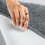 Microfibre Anti-Slip Doormat for Home & Bathroom Entrance Grey Rectangular Mat (40x60 cm) Image 3