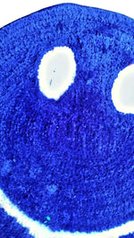 Velvet Anti-Slip Doormat for Home & Bathroom Entrance Blue Round Mat (40x60 cm) Image 4