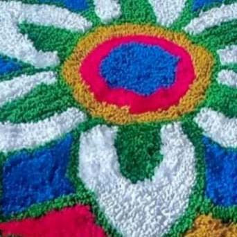 Microfiber Anti-Slip Doormat for Home & Bathroom Entrance Multicolor Round Mat (58 cm) Image 2