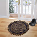 Cotton Anti-Slip Doormat for Home & Bathroom Entrance Multicolor round Mat (20 Inch) Image 1