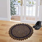 Cotton Anti-Slip Doormat for Home & Bathroom Entrance Multicolor round Mat (20 Inch) Image 1