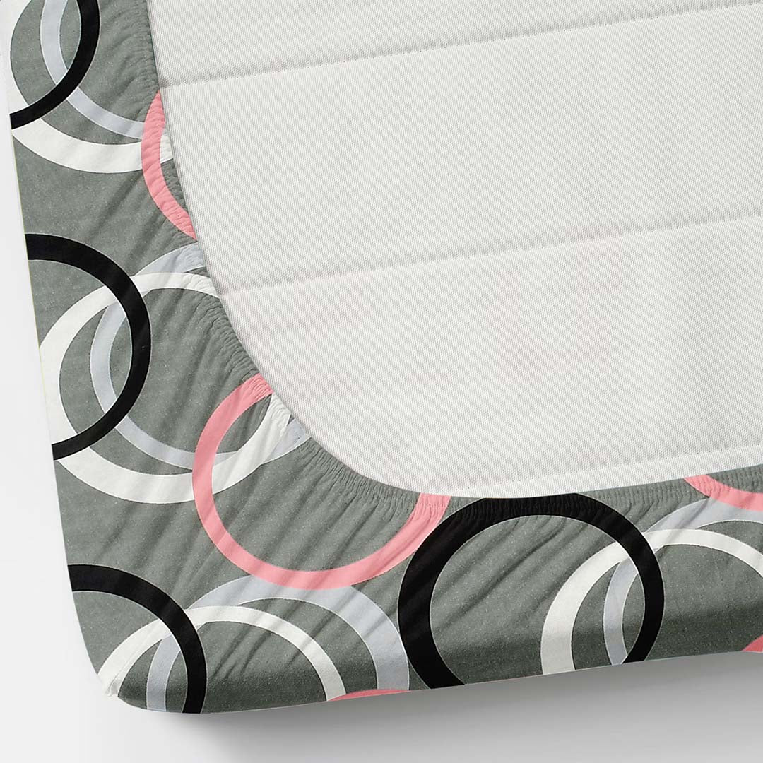 Glace Cotton (78x72 Inch) Double Size Bedsheet With 2 Pillow Cover in Multicolor Image 3