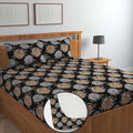 Glace Cotton (78x72 Inch) Double Size Bedsheet With 2 Pillow Cover in Multicolor Image 1