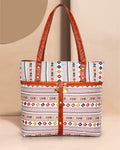 Handbag For Women And Girls Stylish Multicolor Jute Bag Image 1