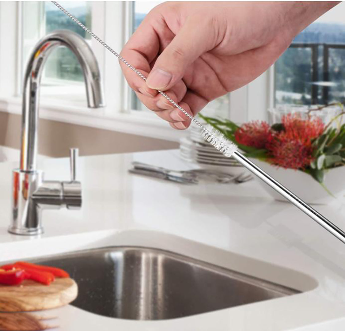 Steel Straws Straw Cleaning Brush Straws For Drinking Juice Metal Straw Image 3