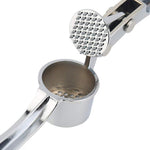 Stainless Steel Hand Press Garlic Crusher For Kitchen Cooking Multi Function Manual Pressed Mincer Cutter For Garlic Ginger Easy To Squeeze Clean For Kitchen Silver Image 3