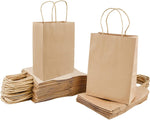 10 Pcs Kraft Paper Gift Bags With Twisted Handles 10X5X14 Inch Brown Paper Bags With Handles Gift Bags In Bulk Goodie Bags Paper Bags For Small Business Small Gift Bag Brown 10 Pcs Image 3