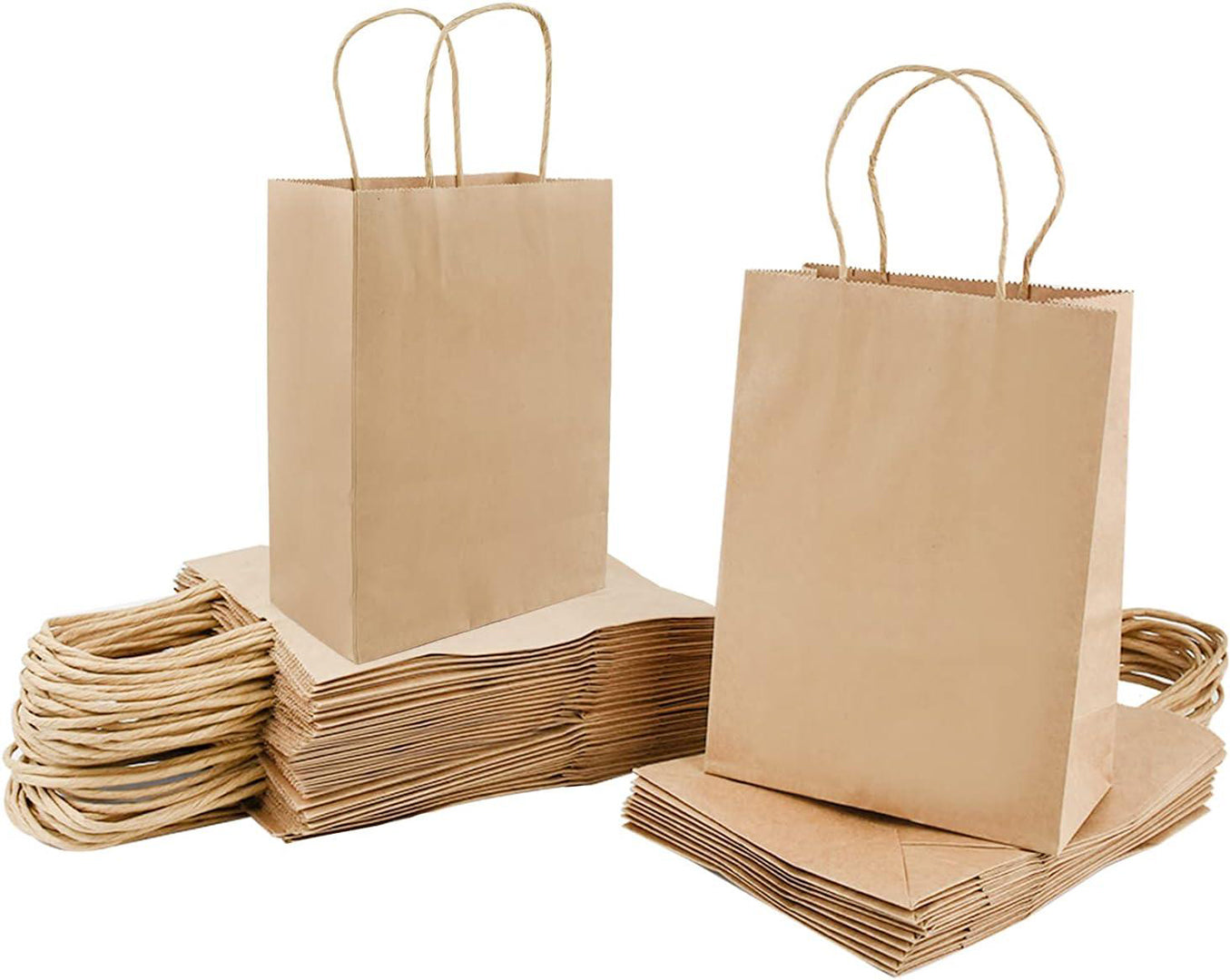10 Pcs Kraft Paper Gift Bags With Twisted Handles 10X5X14 Inch Brown Paper Bags With Handles Gift Bags In Bulk Goodie Bags Paper Bags For Small Business Small Gift Bag Brown 10 Pcs Image 3