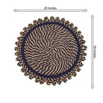 Cotton Anti-Slip Doormat for Home & Bathroom Entrance Multicolor round Mat (20 Inch) Image 2