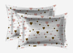 Glace Cotton (78x72 Inch) Double Size Bedsheet With 2 Pillow Cover in Grey Color Image 3