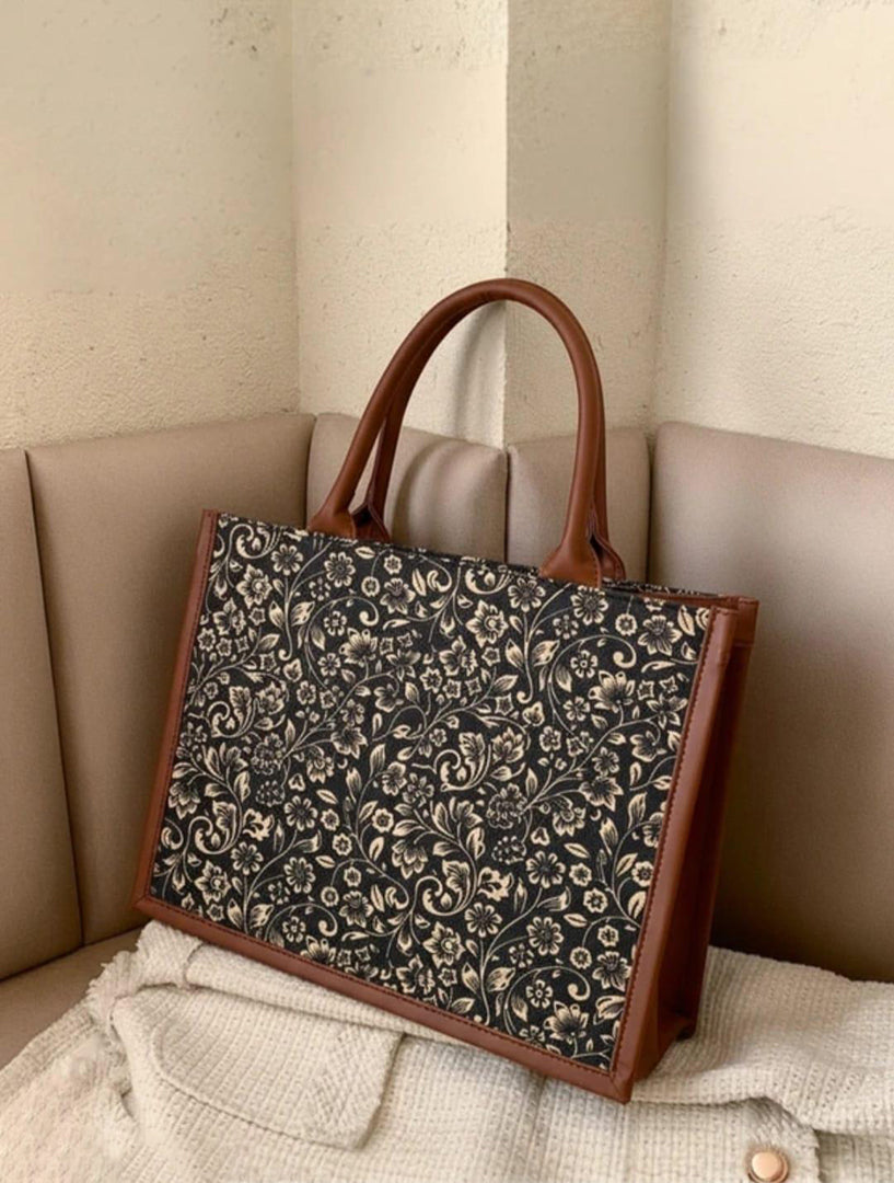 Handbag For Women And Girls Stylish Multicolor Jute Bag Image 2