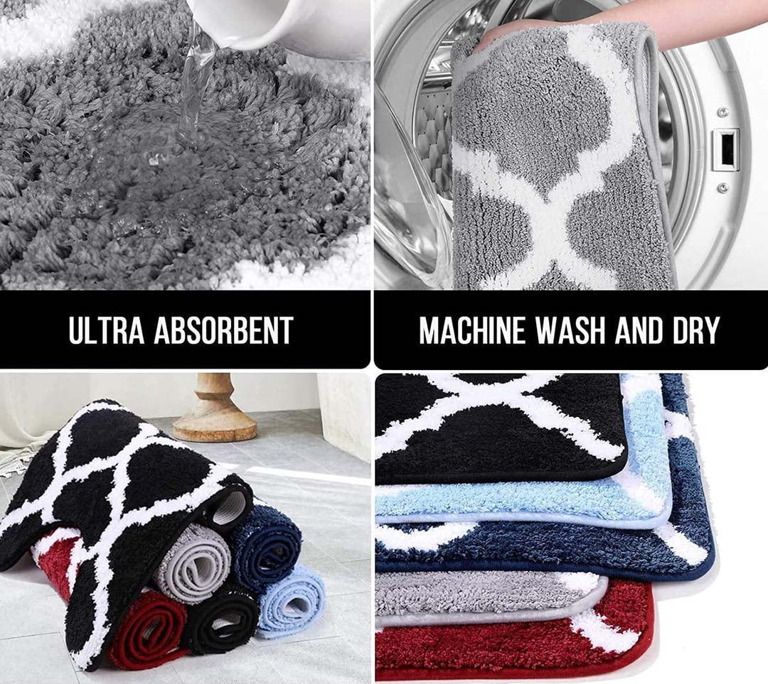 Microfiber Anti-Slip Doormat for Home & Bathroom Entrance Multicolor round Mat (24 Inch) Image 4