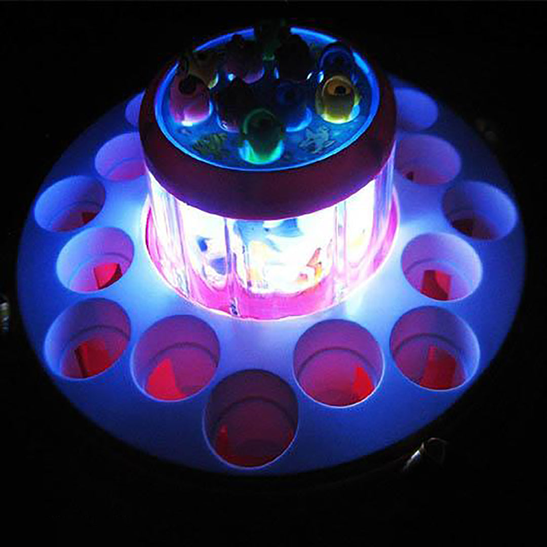 Musical Fishing Game Toy Set Rotating Boards Pools Premium Version Fishing Set Quiet Play Option Image 3