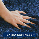 Shaggy Anti-Slip Doormat for Home & Bathroom Entrance Navy Blue Rectangular Mat (16x26 Inch) Image 3