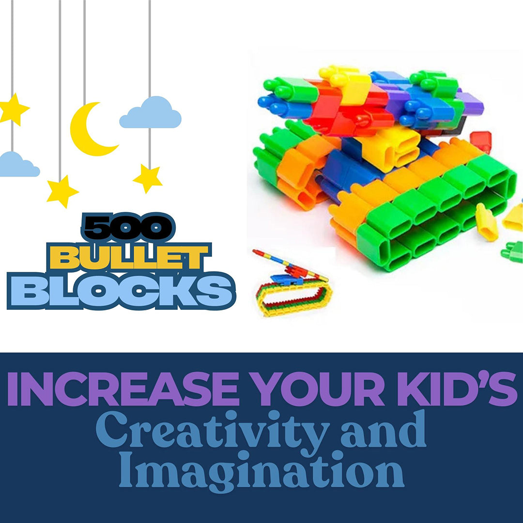 500 Piece Bullet Blocks Creative Building Blocks For Kids Stem Educational Toy Set Multicolor Image 3