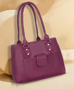 Handbag For Women And Girls Stylish violet PU Leather Bag Image 1