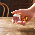 Small Crystal Globe With Golden Stand For Positive Energy Successgood Luck And Prosperity Study Table Office 3 Cm Glass White Image 2