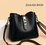 Handbag For Women And Girls Stylish Black PU Leather Bag Image 1