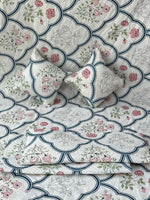 Glace Cotton (90x90 Inch) Double Size Bedsheet With 2 Pillow Cover in Multicolor Image 1