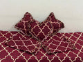 Glace Cotton (90x100 Inch) Double Size Bedsheet With 2 Pillow Cover in red Color Image 1