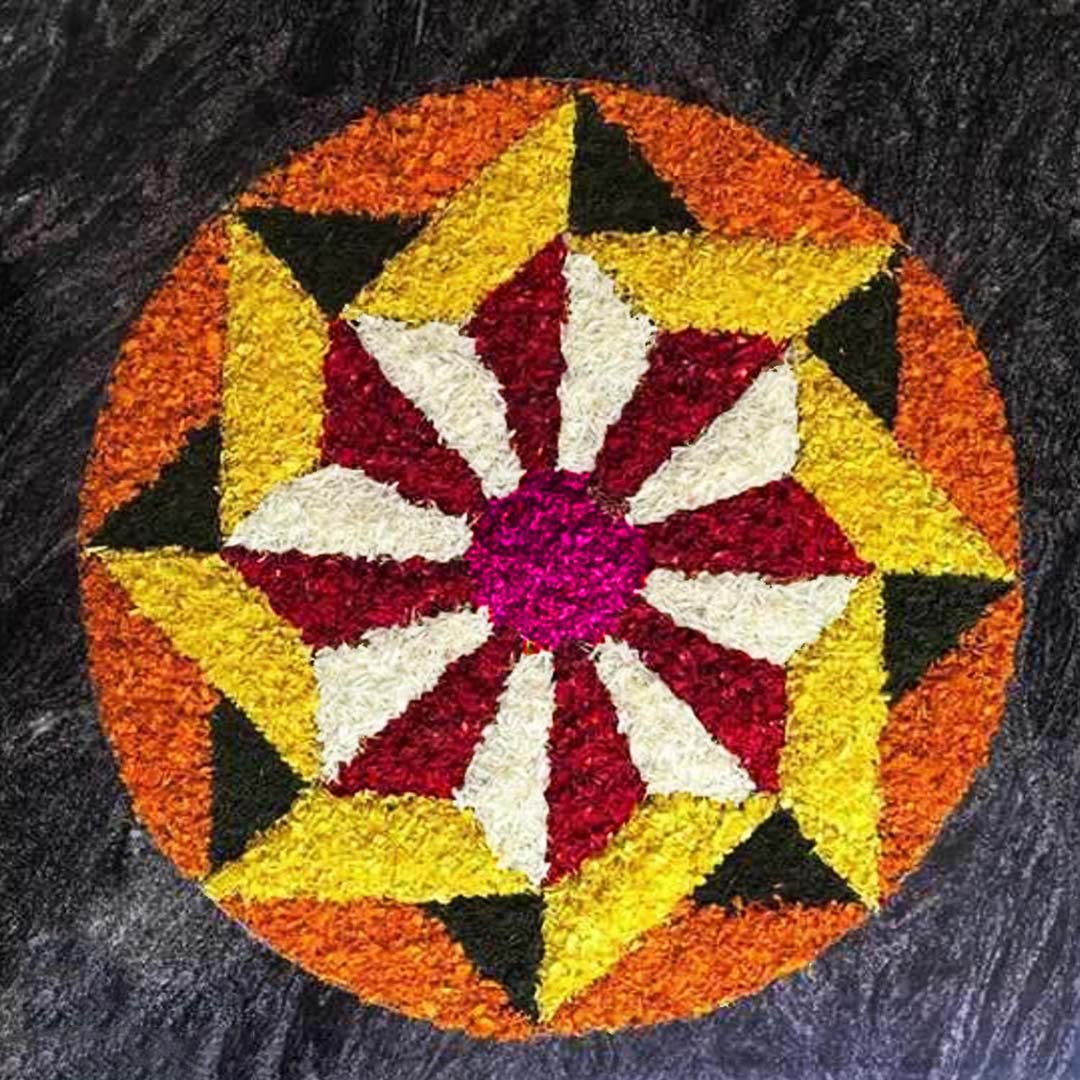 Microfiber Anti-Slip Doormat for Home & Bathroom Entrance Multicolor round Mat (24 Inch) Image 1