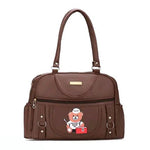 Handbag For Women And Girls Stylish Brown PU Leather Bag Image 3