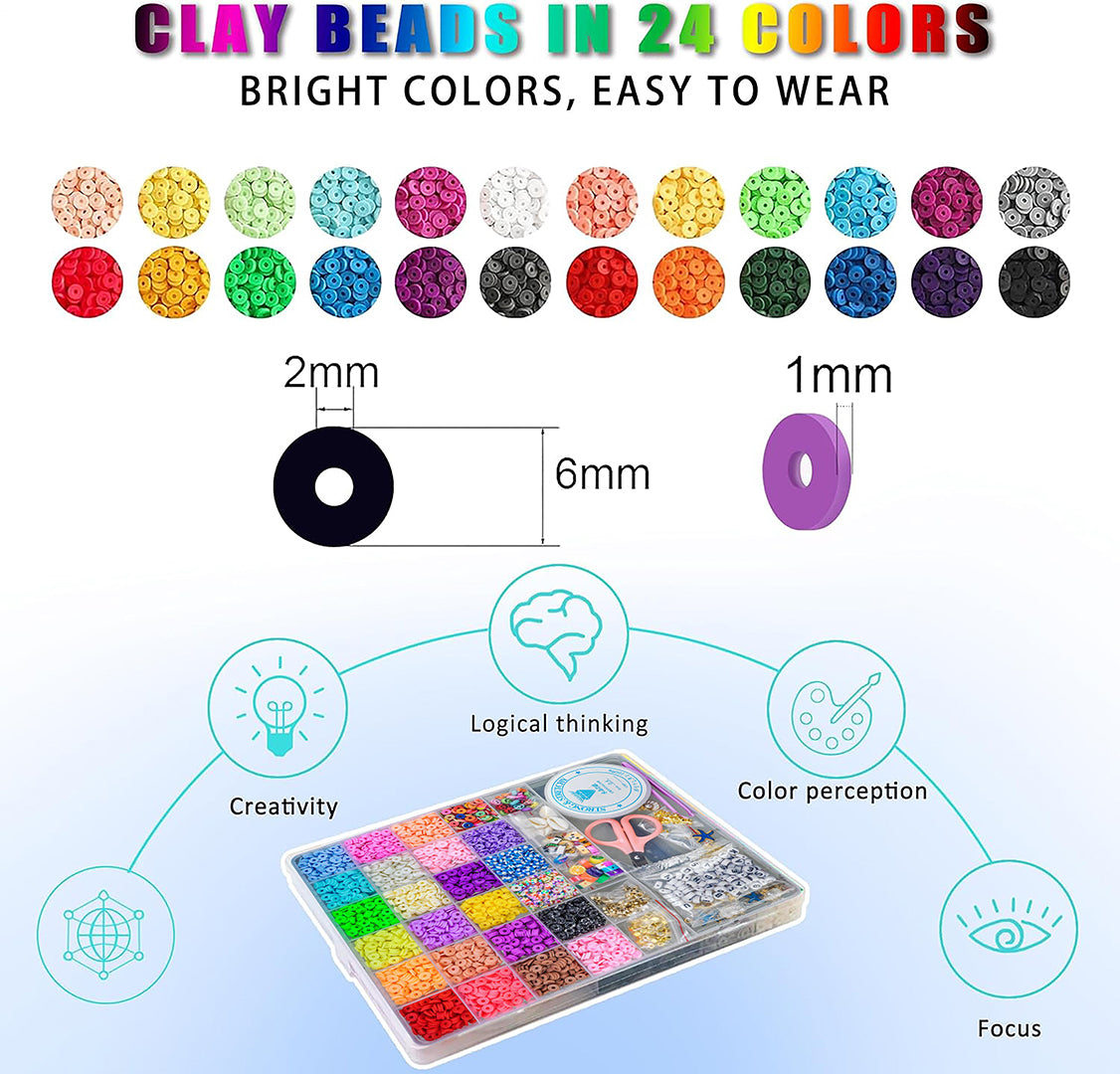 Jewelry Making Kit Colorful Beads Diy Bracelets Image 2