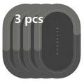 Rubber Anti-Slip Doormat for Home & Bathroom Entrance Grey oval Mat (40x60 cm) 3 Pcs Image 1