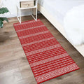 PVC Anti-Slip Doormat for Home & Bathroom Entrance Red Rectangular Mat (22x60 Inch) Image 1