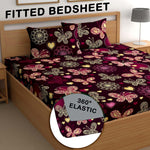 Cotton (88x100 Inch) Double Size Bedsheet With 2 Pillow Cover in Multicolor Image 1