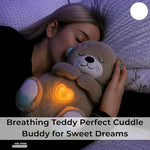Breathing Teddy Bear Otter Glowing Music For Baby Sensory Sleep Lights Rhythmic Soft Toy Simulation Plush Sound Machine With Music Baby Gift Image 3