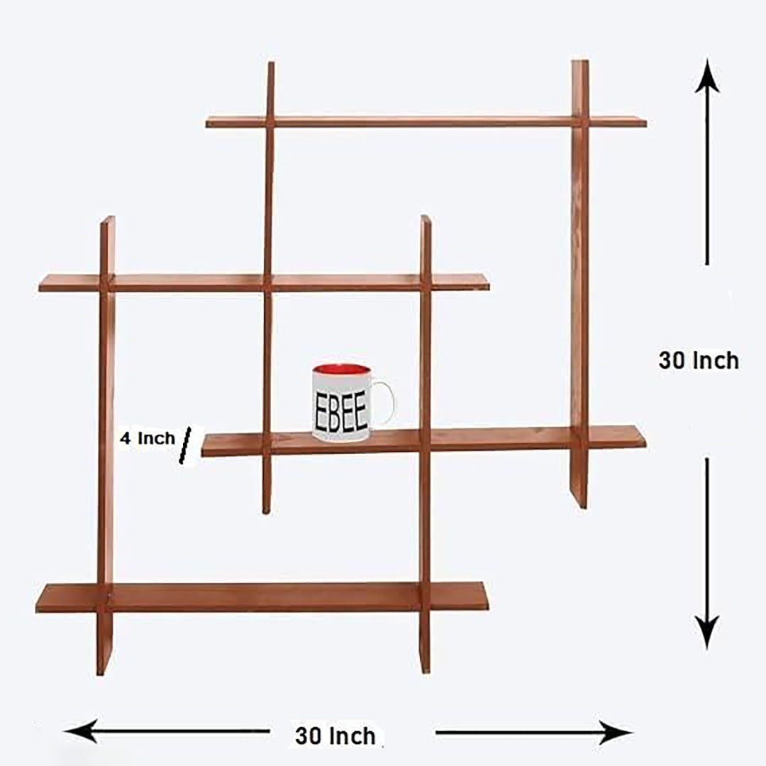 Martcrown Engineered Wood Wall Decoration Wall Shelves For Home Office Hanging Shelves Wall Shelve Wooden Shelf Wall Stand Image 4