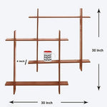 Martcrown Engineered Wood Wall Decoration Wall Shelves For Home Office Hanging Shelves Wall Shelve Wooden Shelf Wall Stand Image 4