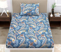 Glace Cotton (60x90 Inch) Single Size Bedsheet With 1 Pillow Cover in Multicolor Image 1