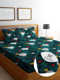 Cotton (78x72 Inch) Double Size Bedsheet With 2 Pillow Cover in Multicolor Image 1