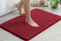 Microfiber Anti-Slip Doormat for Home & Bathroom Entrance Red Rectangular Mat (40x60 cm) Image 1