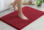 Microfiber Anti-Slip Doormat for Home & Bathroom Entrance Red Rectangular Mat (40x60 cm) Image 1