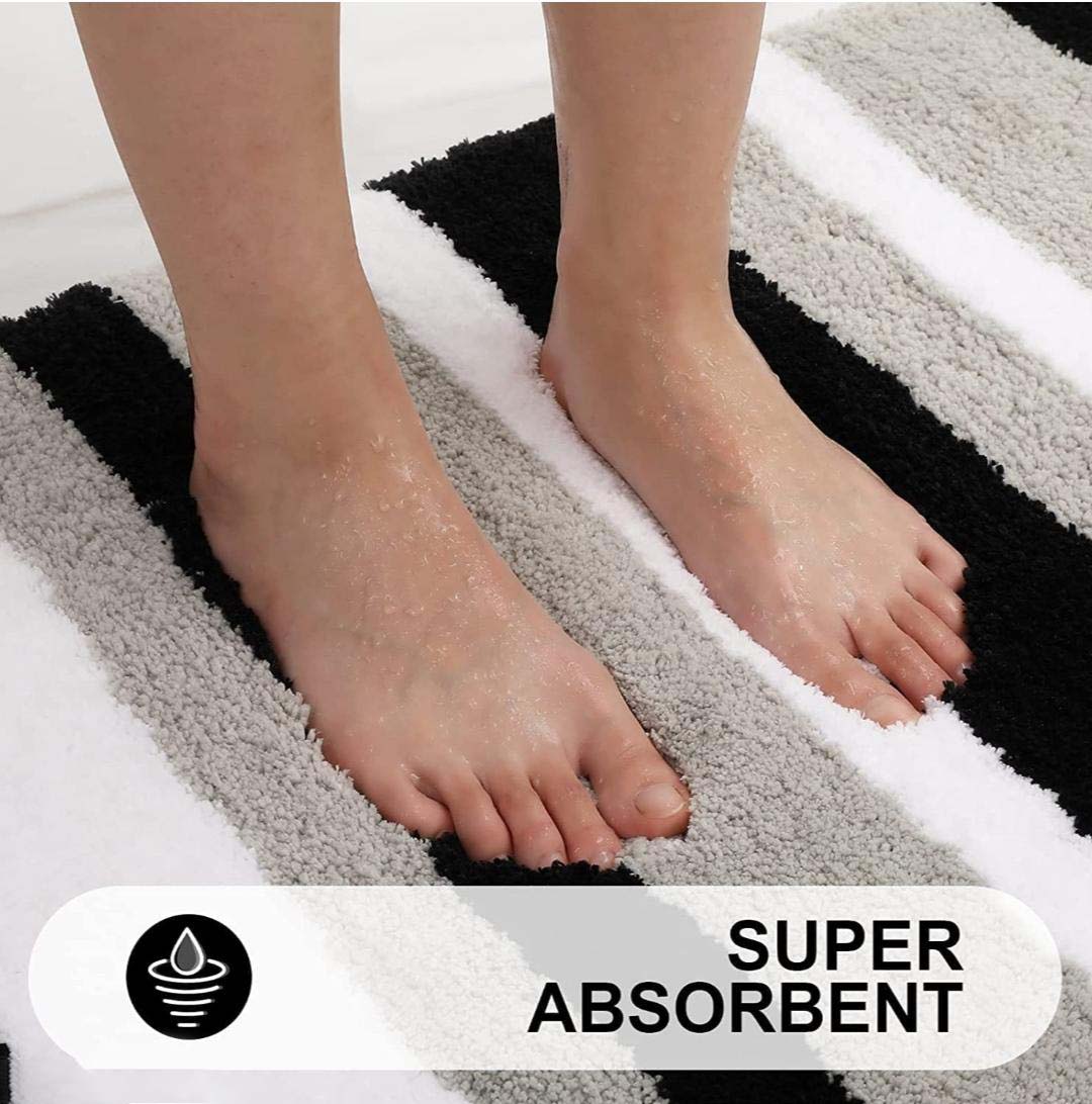 Microfiber Anti-Slip Doormat for Home & Bathroom Entrance Multicolor Rectangular Mat (40x60 cm) Image 3